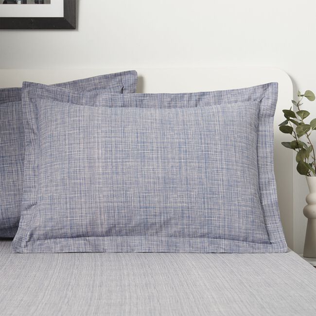Finley Oxford Pillowcase Pair - Navy