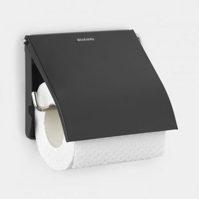 Brabantia Renew Black Toilet Roll Holder