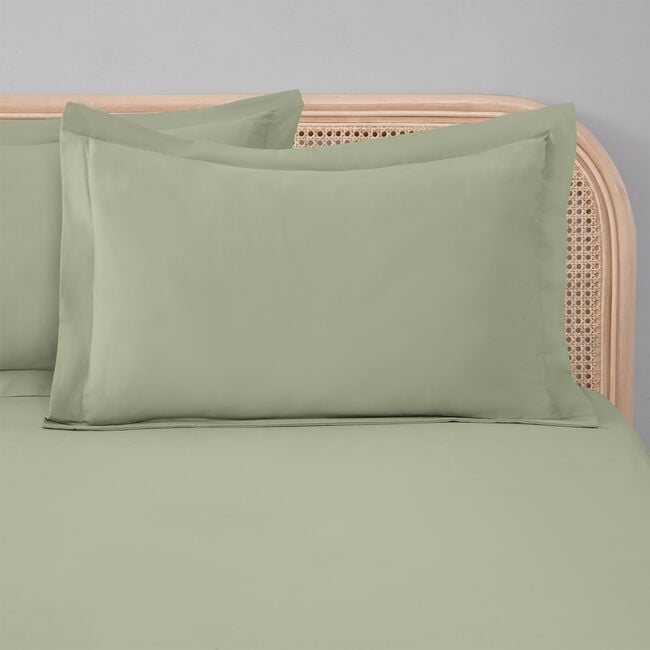 OXFORD PILLOWCASE PAIR Brushed Cotton Twill Forest