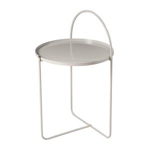 Beige Metal Side Table