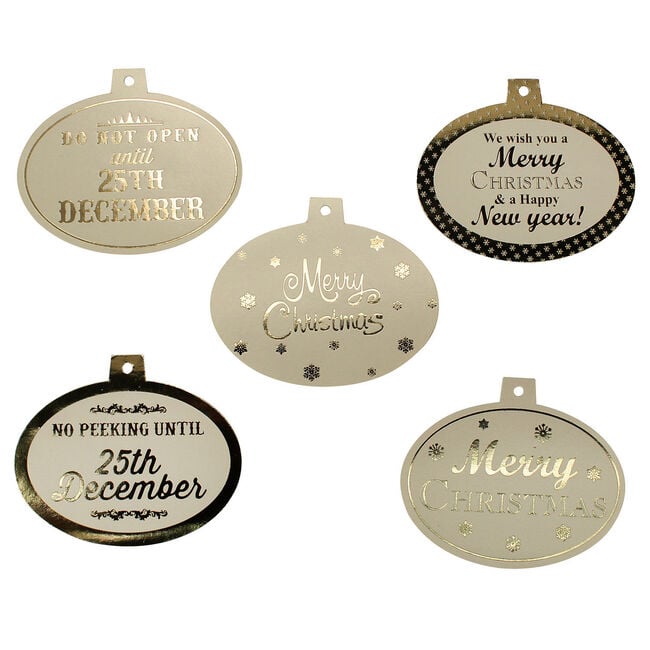 Foil Christmas Gift Tags 50 Pack