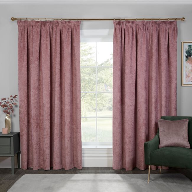 P/PLEAT BLACKOUT THERMAL H/BONE  BLUSH 132x90 Ctn