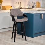 BECKETT Barstool Woven Grey