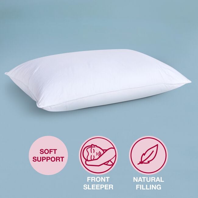 Goose Feather Soft Support Pillow