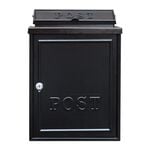 Postplus Classic Diecast Steel Letterbox Black
