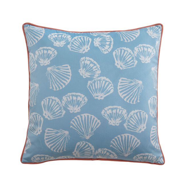 Scallop Shells Cushion 45cm x 45cm - Duck Egg