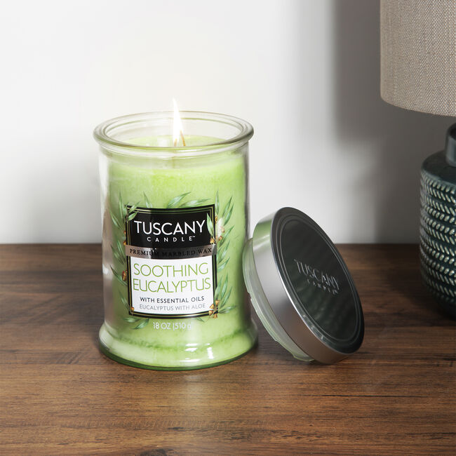 Tuscany DoubleWick Candle Soothing Eucalyptus 18oz