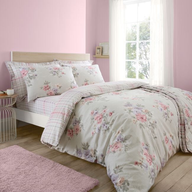 SINGLE DUVET COVER Brushed Cotton Leah