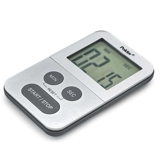 Polder 100 Minute Mini Timer - Silver
