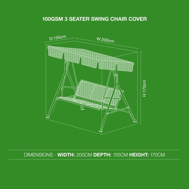 100GSM 3 Seater Swing Chair Cover 