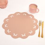 Bows Blush Leather Placemat