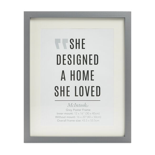40X50CM MCINTOSH GREY POSTER Frame