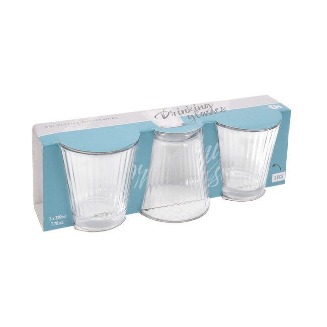 Excellent Houseware Strip Mixer Glasses Set 230ml