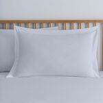 OXFORD PILLOWCASE PAIR Luxury Percale Silver 11L