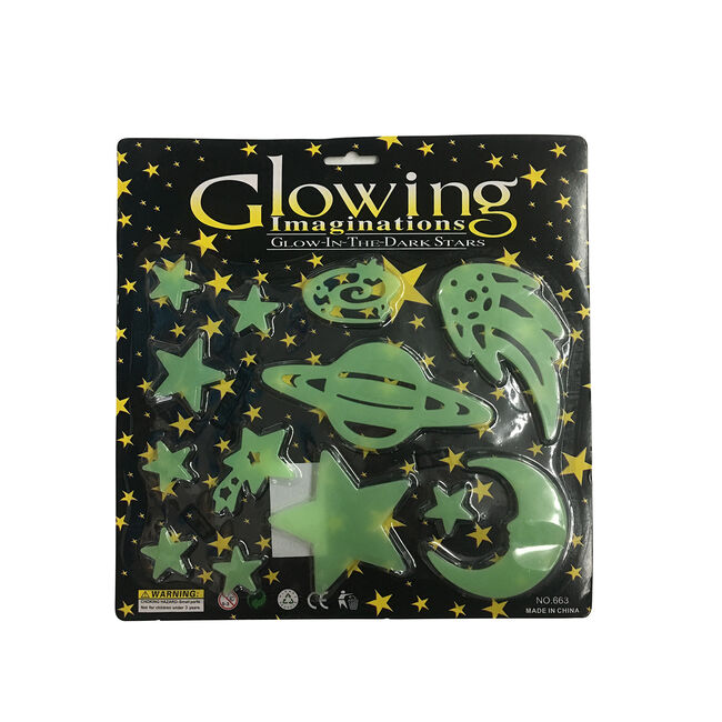 Glow In The Dark Galaxy Stick-Ons