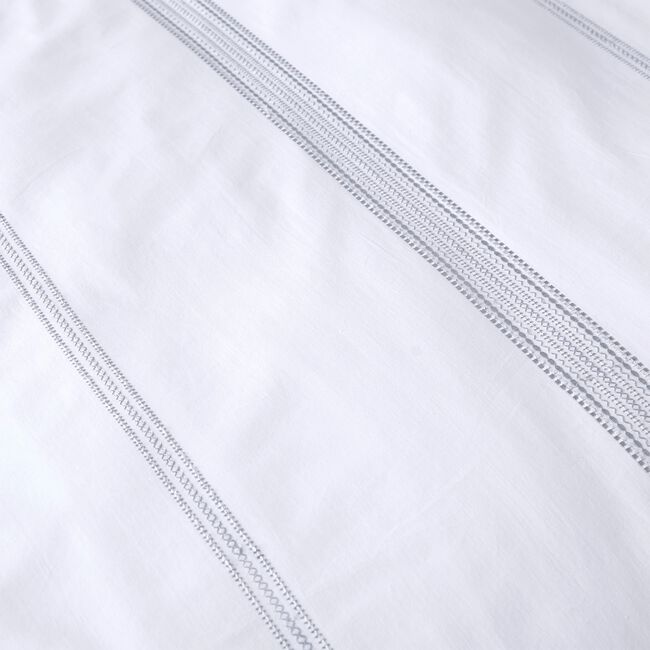 DOUBLE DUVET COVER Appletree Boutique Embroidered Bands White