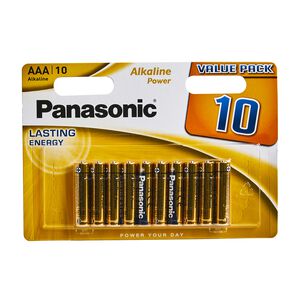 Panasonic Alkaline Power 10 Pack AAA Batteries