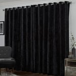 BLACKOUT & THERMAL HERRINGBONE BLACK 90x90 Curtain