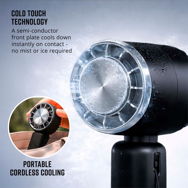 SWAN Rechargeable handheld Fan Black