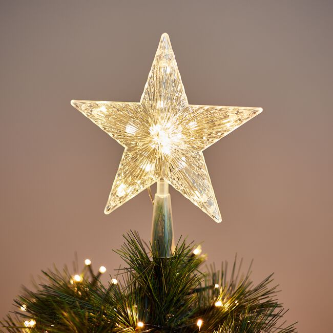 Light Up Warm White Christmas Tree Topper Star