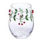 Jolly Sleigh Holly Leaves & Berries Tumbler