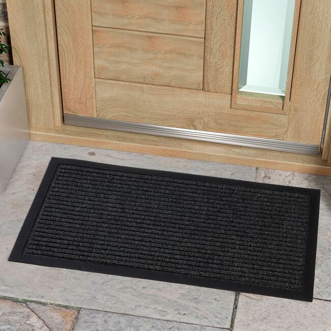 Esteem Stripe Doormat 40x70cm - Charcoal