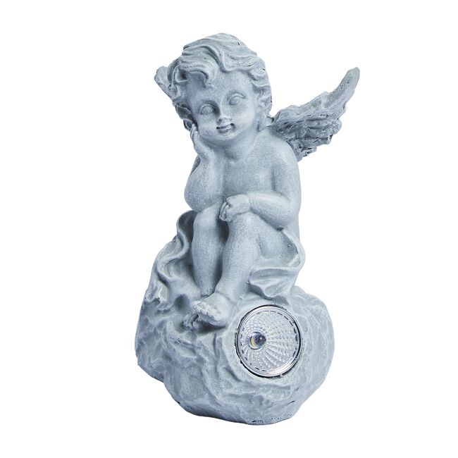 Cherub with Solar Light