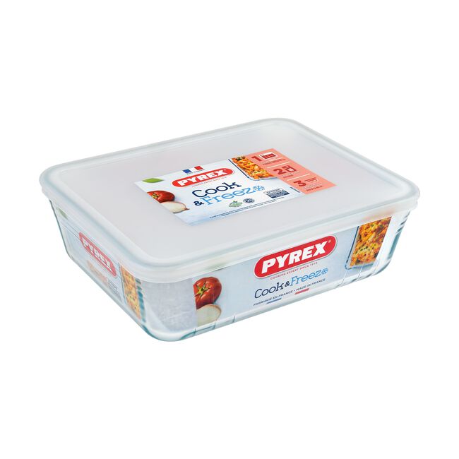Pyrex® Cook & Freeze Rectangular Dish w/ Lid 2.6L