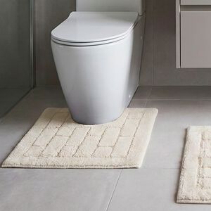 COTTON BRICK CREAM 50x50 Pedestal Mat