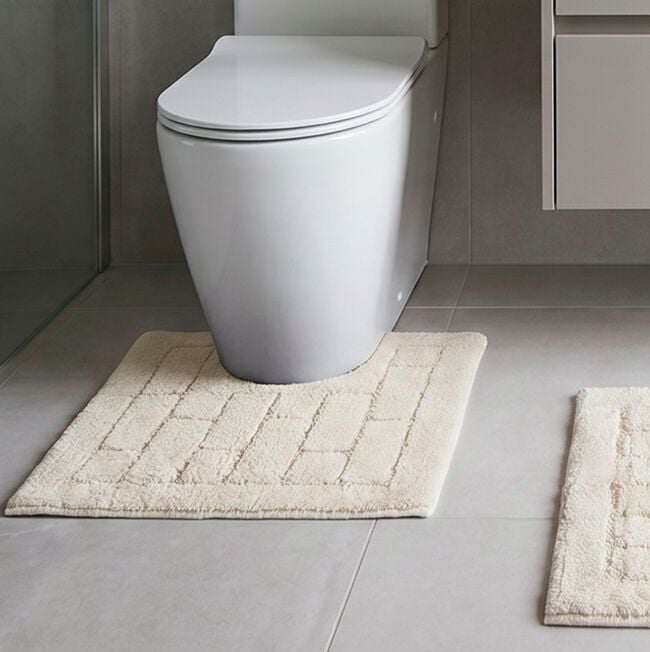 COTTON BRICK CREAM 50x50 Pedestal Mat