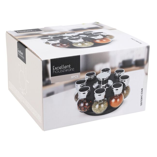 Excellent Houseware 8 Spice Carousel Set