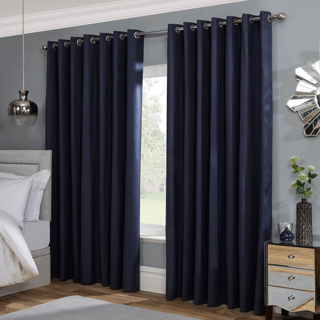 BLACKOUT & THERMAL BOXES NAVY 66x54 Curtain