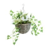 Artificial Spring Flowers Hanging Basket