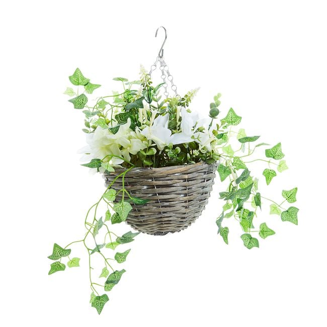 Artificial Spring Flowers Hanging Basket