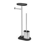 Nordhaus Black Toilet Roll and Brush Holder