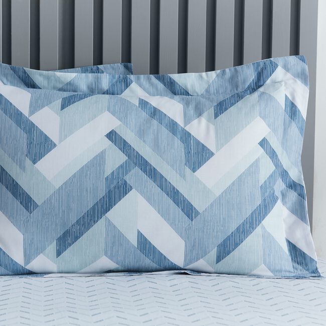 Jonah Oxford Pillowcase Pair - Blue