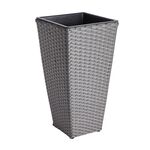 Rattan Square Plant Pot Grey