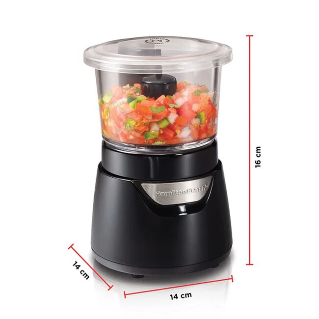 Hamilton Beach Stack & Press Glass Bowl Chopper