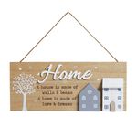 Home Wooden Wall Art Plaque