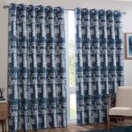 BLACKOUT & THERMAL BOHO NAVY 66x72 Curtain