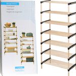 Shoe Rack 7 Layer Pine Wood