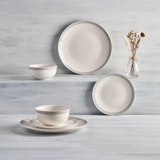 Gallery One Triangle Stitch 12 Pieces Dinner Set