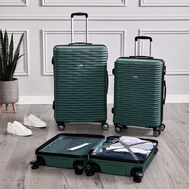 LARGE Lightweight Hardshell Luggage - Forest Green