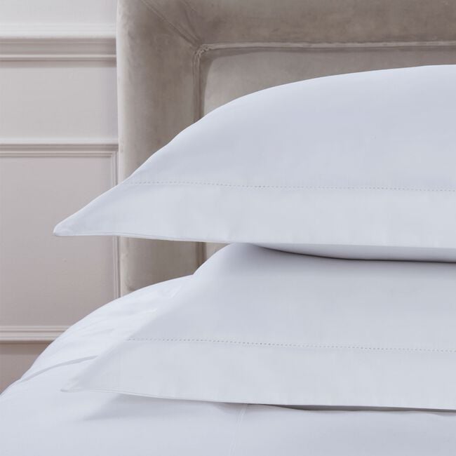 Picot Stitch Oxford Pillowcase Pair - White