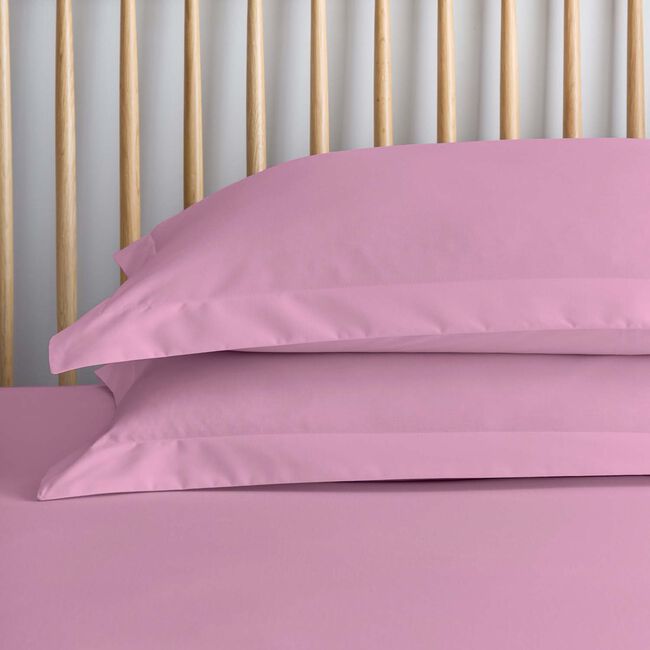 OXFORD PILLOWCASE PAIR Luxury Percale Rose Pink 6L