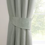 NIGHTSHADE TEXTURED DUCK EGG PAIR Tiebacks