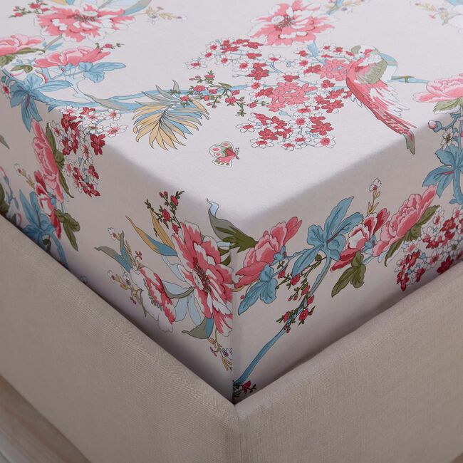 DANAE GREEN/NAT Single Fitted Sheet