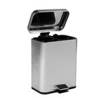 BELDRAY SILVER 5 LITRE SOFT-CLOSE Pedal Compartment Bin