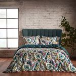 EW BY EDINBURGH SUPER KING SIZE DUVET COVER Aretha Teal/Olive