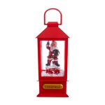 Mini Snowing Santa Lantern 19cm